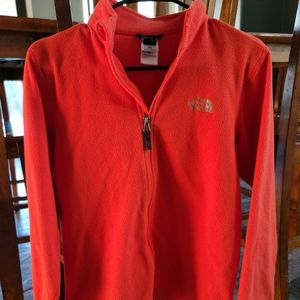 North Face Boys 14/16 fleece sweater Orange